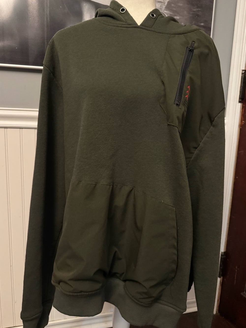 GTL4 Olive Green Men’s Utility Tech Fleece Hooded Sweatshirt Size 3X
